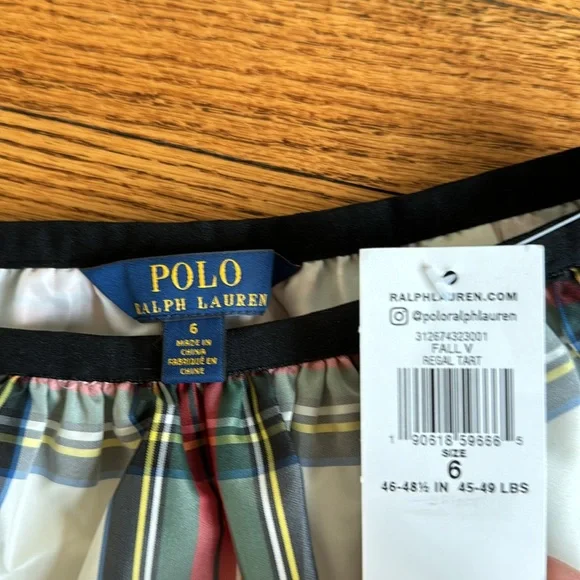 Tartan plaid girls size 6 Ralph Lauren Polo skirt - Picture 2 of 3